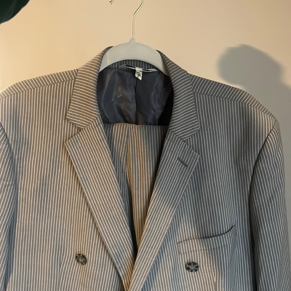 Gray Double Breasted Suit - image 1